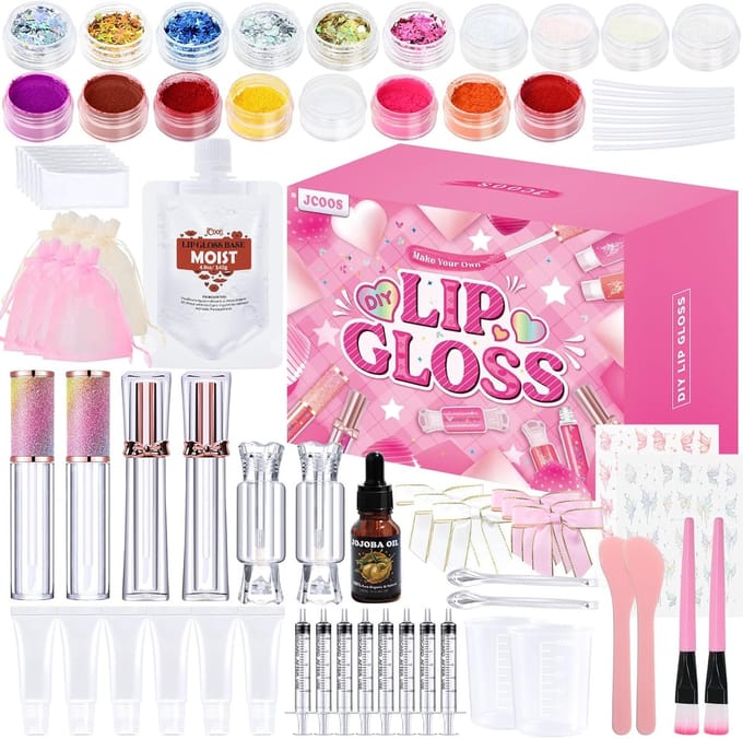 Lipgloss Maken Kit - DIY Lippenbalsem Set - Creatief Knutselen - Hydraterende Ingrediënten - 22 x 15 x 8 cm