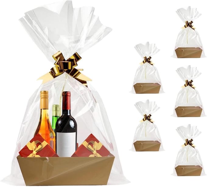 Geschenkmanden Set - Cadeaumanden - Cadeaus Presenteren - Stevig Karton - 5 Stuks - Bruin