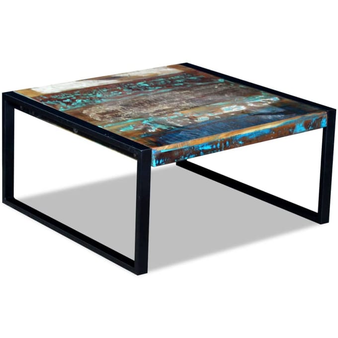 vidaXL - Salontafel - 80x80x40 - cm - massief - gerecycled - hout