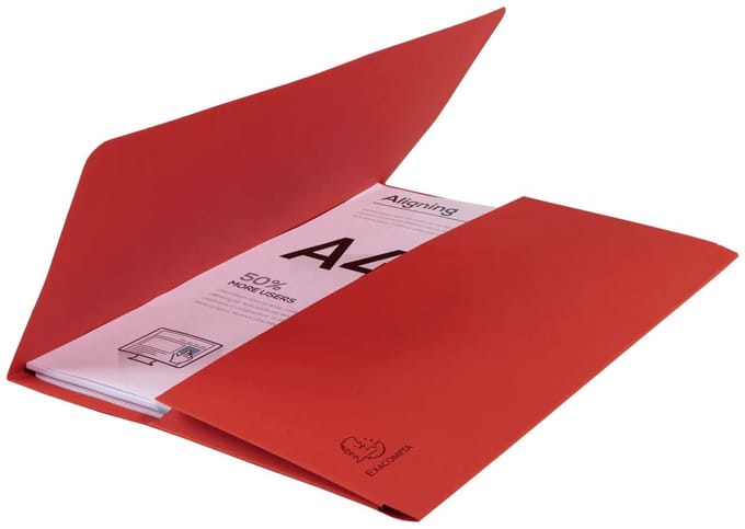 Exacompta 10x FOREVER® Pak van 10 pocketmappen 290g/m2 - 24x32cm voor A4 - Rood - 46975E