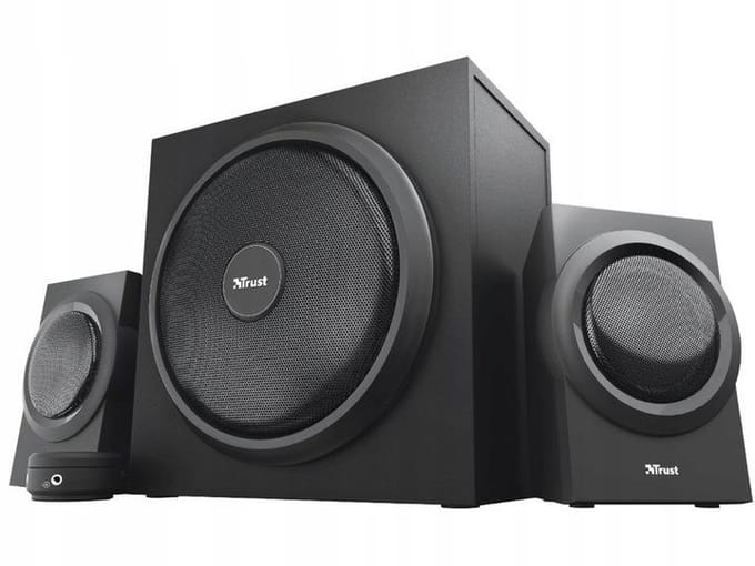 Trust Yuri 2.1 - Speakerset - Houten Subwoofer - 120W Piekvermogen - Zwart