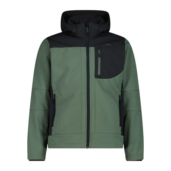 Verwarmde softshell jas met afneembare capuchon CMP