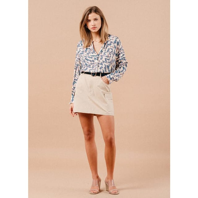 Beige korte cargo rok Mariah - Grace & Mila