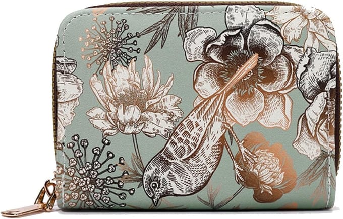 Dames Card Case met RFID Bescherming, Compacte Kaarthouder met Muntcompartiment, Duurzaam en Stijlvol Ontwerp, 4 Pockets en 2 Compartimenten