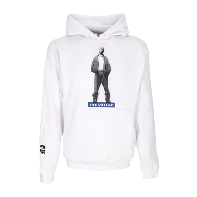 Herenhoodie Posted Hoodie X 2pac Wit