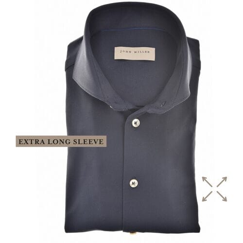 John Miller Overhemd Hyperstretch Performance Mouwlengte 7 Donker Blauw / male