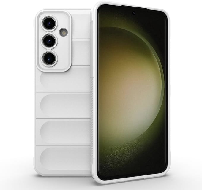 Solidenz AeroGrip geschikt voor Samsung Galaxy S24 FE hoesje - Wit