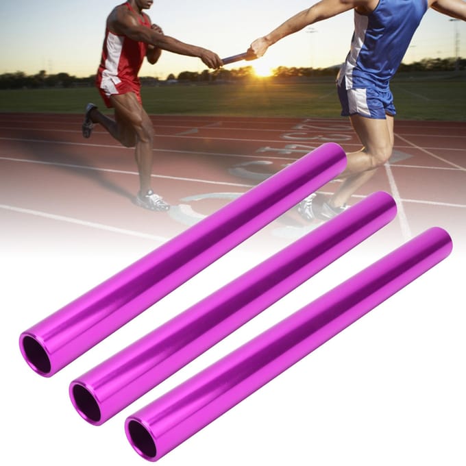 3 pièces Bâtons de relais en alliage d'aluminium galvanisé Athlétisme Sprint Bâtons de match Violet purple