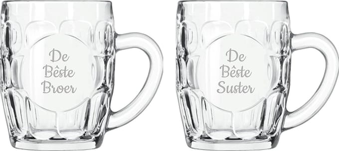 Gegraveerde Bierpul 55cl De Bêste Broer- De Bêste Suster