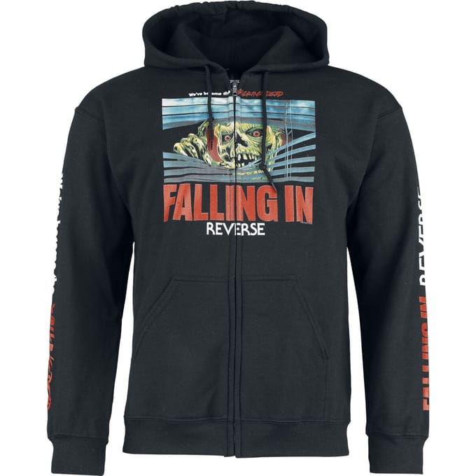 Falling In Reverse Vest met capuchon - Walking Dead - S tot 4XL - voor Mannen - zwart