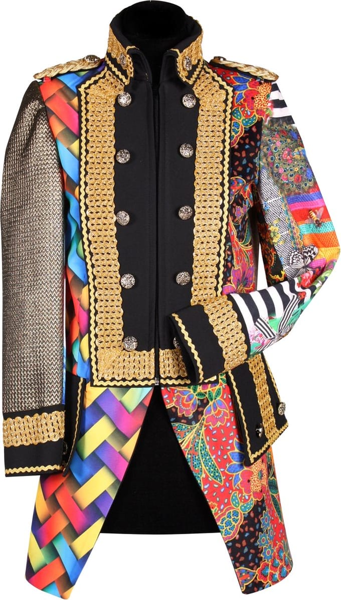 Carnavalsjas Dames - Patchwork Slipjas Model - Multicolor - Maat L
