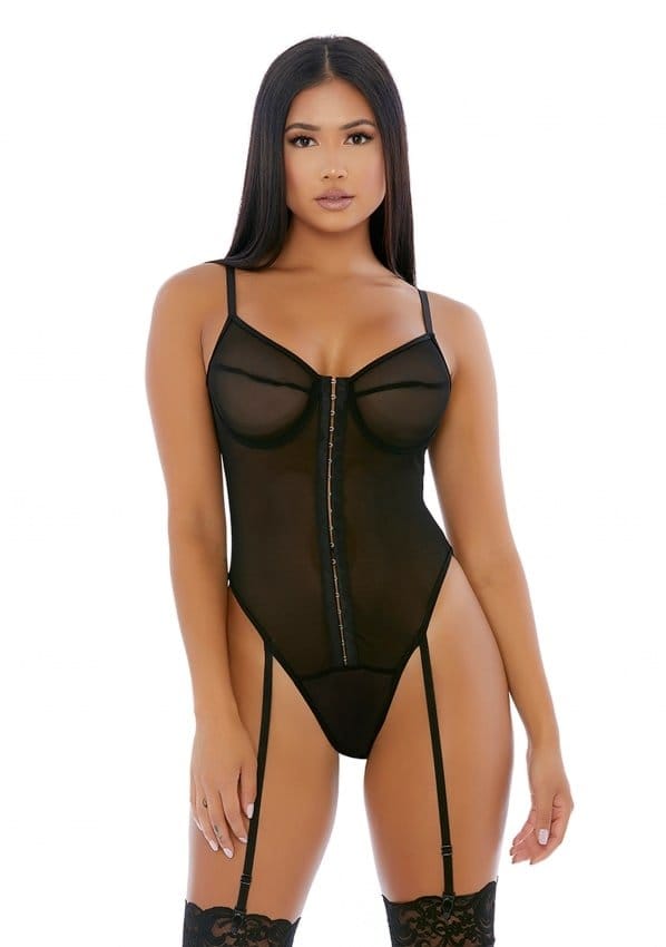 Forplay - Nightly Hook Up Teddy - Zwart