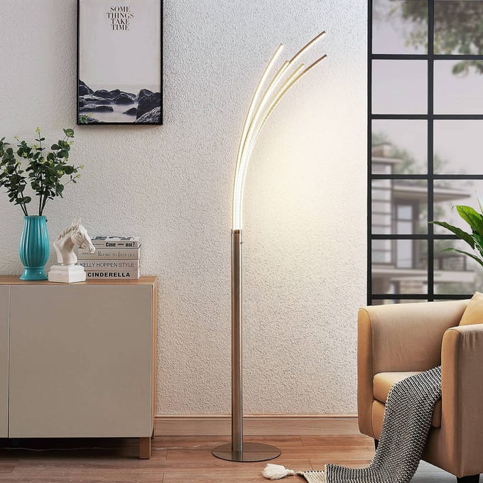 Lindby LED vloerlamp Boba met meerdere armen