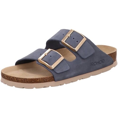 Rohde 5590 55 Slippers Blauw Suede Dames - Blauw - 37