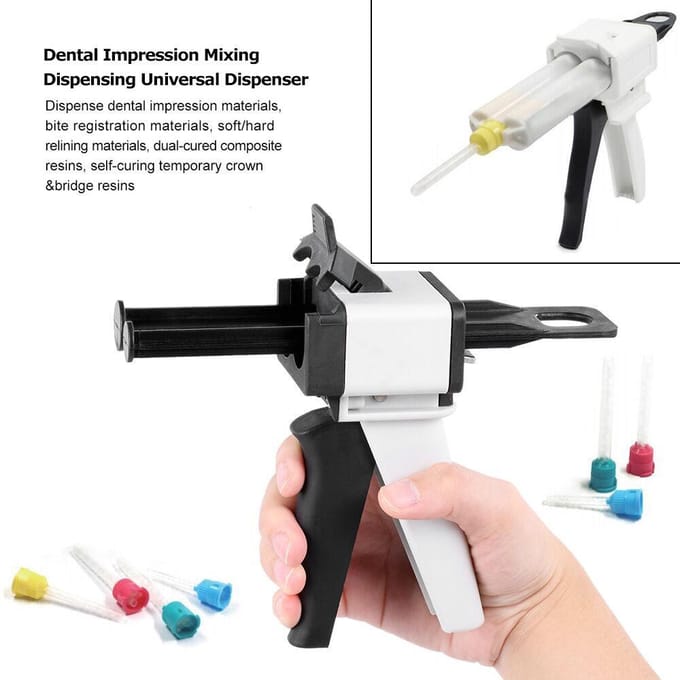 Dental Impression Mengen Doseren Universeel Dispenserpistool Siliconenrubber Dispenserpistool1:1 /1:2 50m black