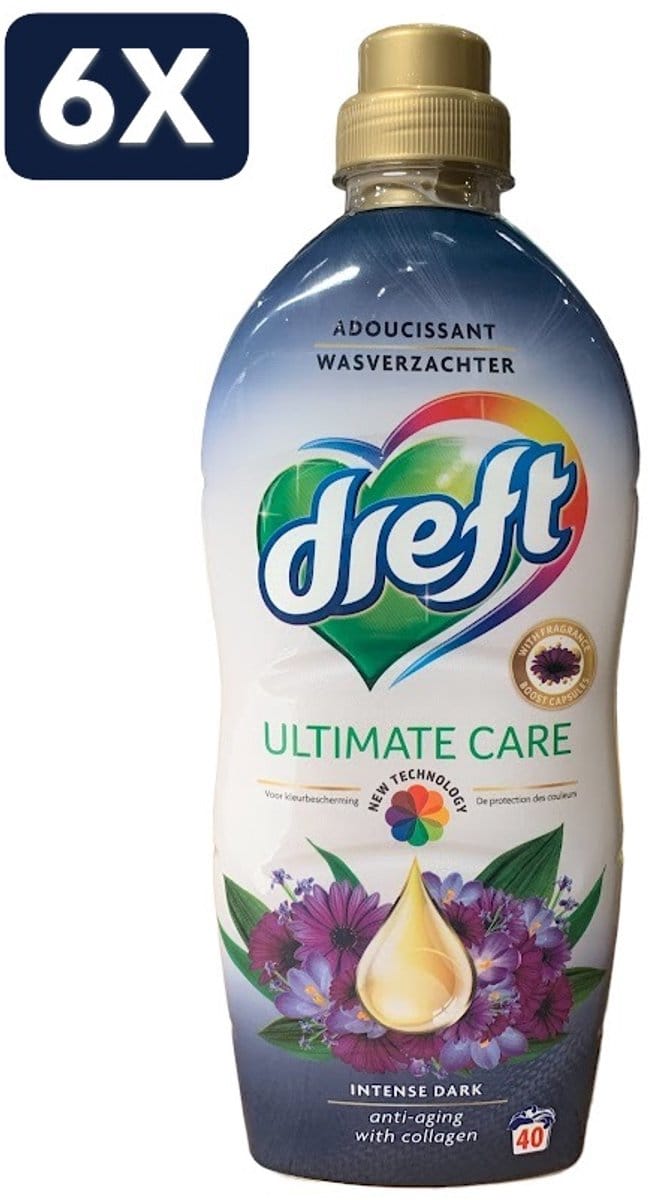 6 x Dreft 1l ultimate care intense dark 40sc wasverzachter