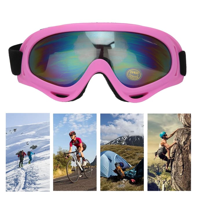 Lunettes de ski pour enfants, garçons et filles, verres antibuée à double couche, unisexes blanc