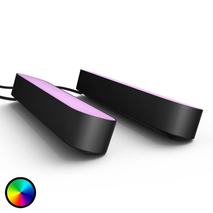 Philips Hue Play lightbar - wit en gekleurd licht -Beleef de ultieme game-ervaring - zwart - 2-pack - basis