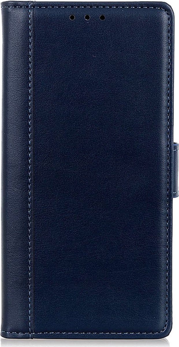 Shop4 - Xiaomi 12 Hoesje - Wallet Case met Pasjeshouder Grain Blauw