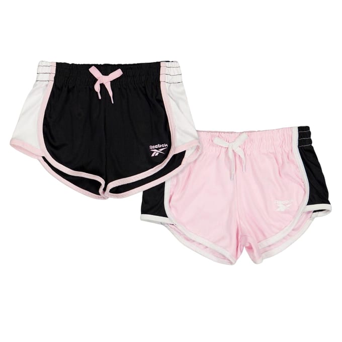 Reebok Meiden hardloopshorts (set van 2) (Pink Lady/Zwart)