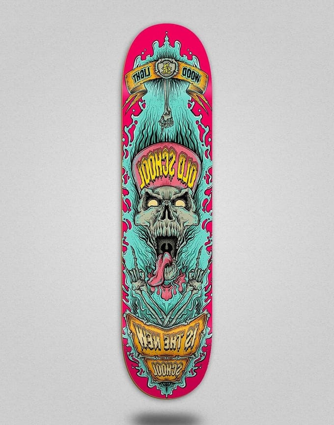 Houten Skateboard Deck - New School Board - Street Cruisen - Kwaliteit Constructie - 8.5 Inch - Rood
