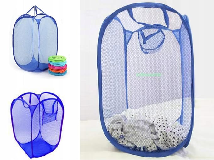 Hangzhou A Link Star Technology Co. Ltd - Opvouwbare Wasmand - 60L - Blauw - Ventilerend Net
