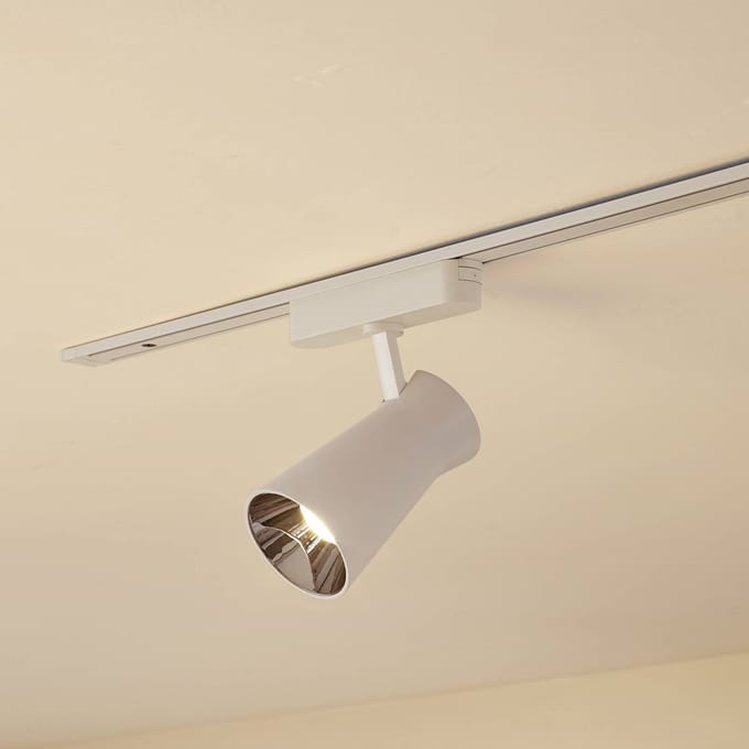 Lindby LED spot 48 V Lumaro, wit, Ø7cm, kunststof, dimbaar