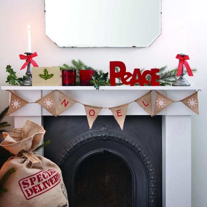 Ginger Ray - Vintage Noel - Jute Vlaggenlijn Noel