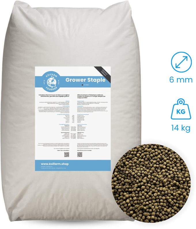 Koifarm Staple Grower – Koivoer 6 mm – 14 kg – Drijvend – Groei & Energie