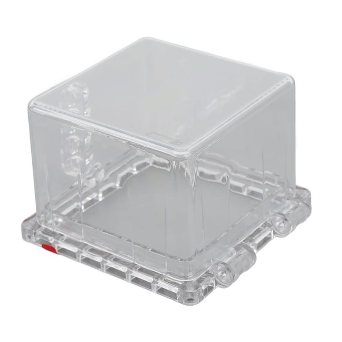 Couvercle d'interrupteur d'alimentation industriel transparent avec verrouillage par bouton-poussoir et isolation énergétique