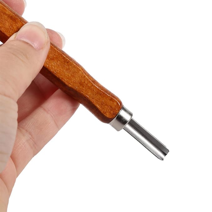 Ensemble d'outils de sculpture sur bois Couteau Mini Ciseau Acier Avec Manche à Main pour Kit d'Artisanat DIY 6Pcs/Ensemble orange