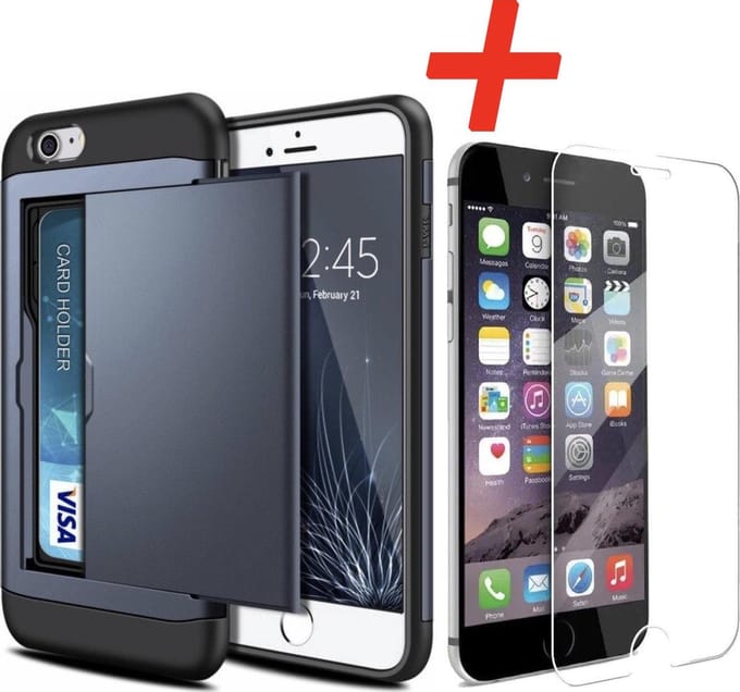 Geschikt voor Apple iPhone 6 / 6s Backcover | Donkerblauw | Pasjeshoude