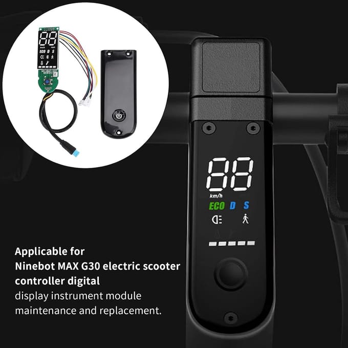 Platinum Ninebot Elektrische Scooter - Bt Digitale Display Dashboard met Display Cover voor Ninebot G30