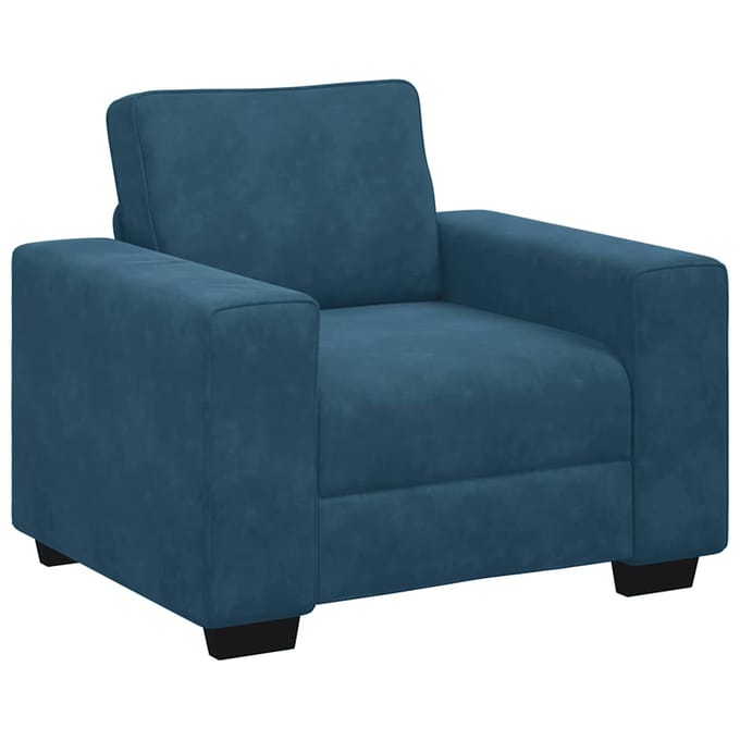 vidaXL - Sofastoel - Blauw - 100x77x82 - cm - Fluweel
