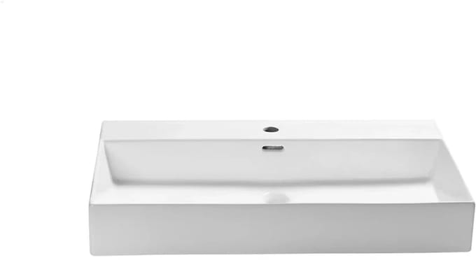 DutchLine - Tight Wastafel 80 - Glans Wit - 1 Kraangat