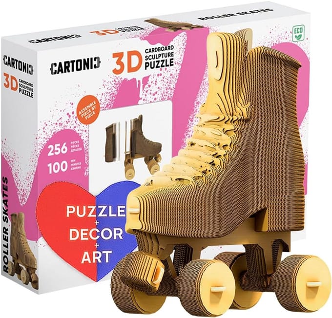 3D Puzzel van Karton - Model Skeelers - 156 Stukken - Knutselplezier voor Jong en Oud