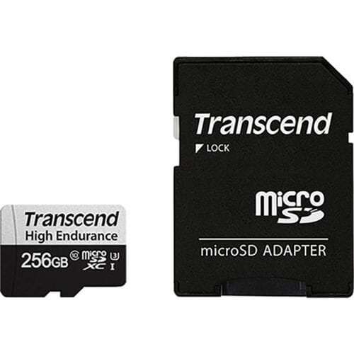 Transcend 350V High Endurance MicroSD/SD - 100MB/s - 256GB