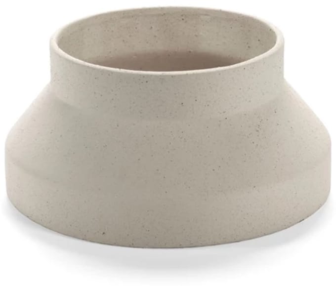 Serax Alex Gabriels Mira vaas + taartschotel D23.5cm H11.8cm beige