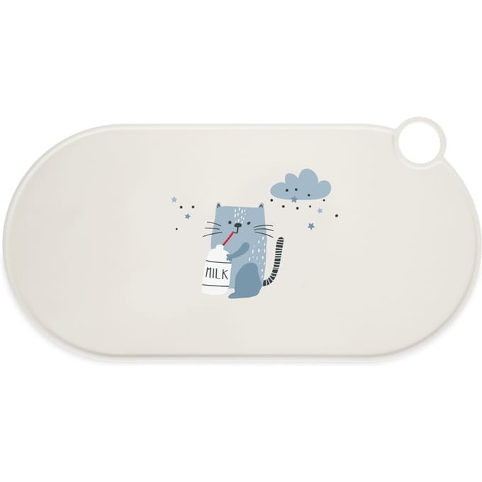 TIAKI Siliconen Voerbakplacemat Milky Kitty - L 50 x B 25 cm