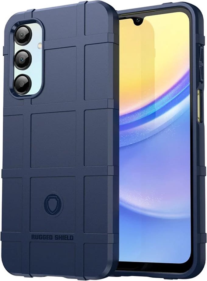 MobyDefend Hoesje - Geschikt voor Samsung Galaxy A16 - Rugged Shield TPU Backcover - Blauw