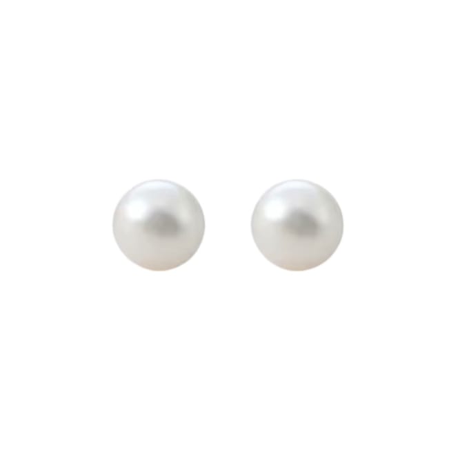 Allergievrije Synthetische parel oorbellen wit 8 mm