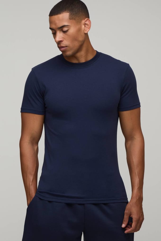 Essentieel Muscle Fit T-shirt | Navy | Size Medium