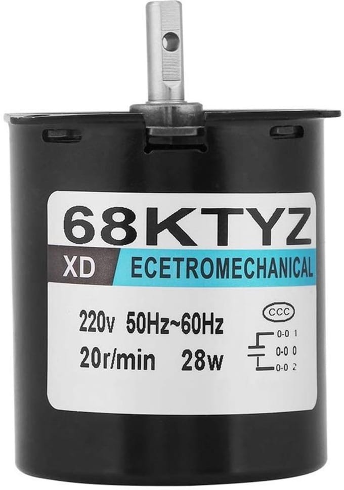 Dailygoody - 68Ktyz Synchronous Motor 28W Ac220V - 20 U/min Gear Motor