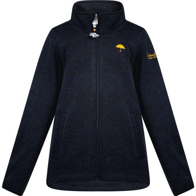 Schmuddelwedda Gebreide fleece jas Meisje marine gem