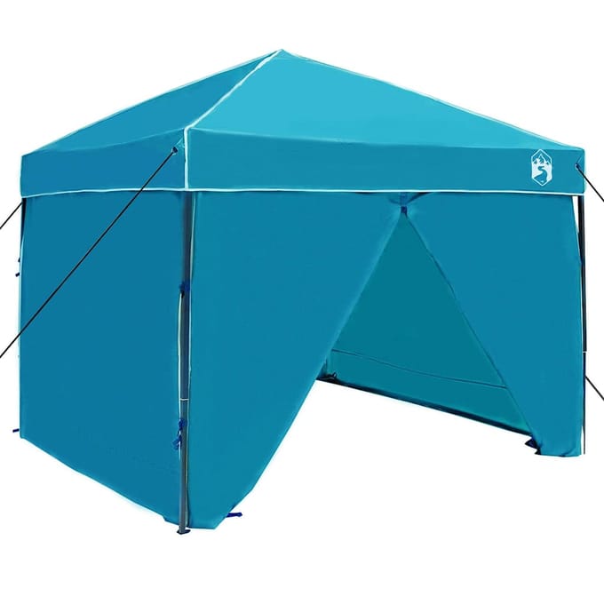 vidaXL - Luifel - Tent - 243 - x - 243 - x - 251 - cm - Blauw - Stof