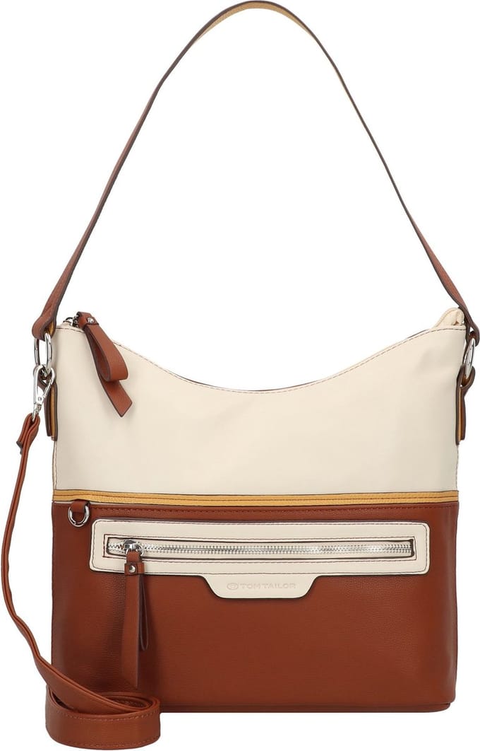 TOM TAILOR Schoudertas Jule Hobo Bag Mixed Cognac Bruine