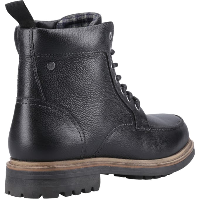 Hunter Shaws Ankle Boot Leren Zwarte Enkellaarzen Voor Heren