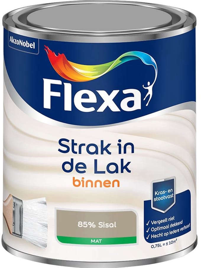 Flexa - Strak In De Lak Binnenlak Mat - 85% Sisal - Mengverf - 750 Ml