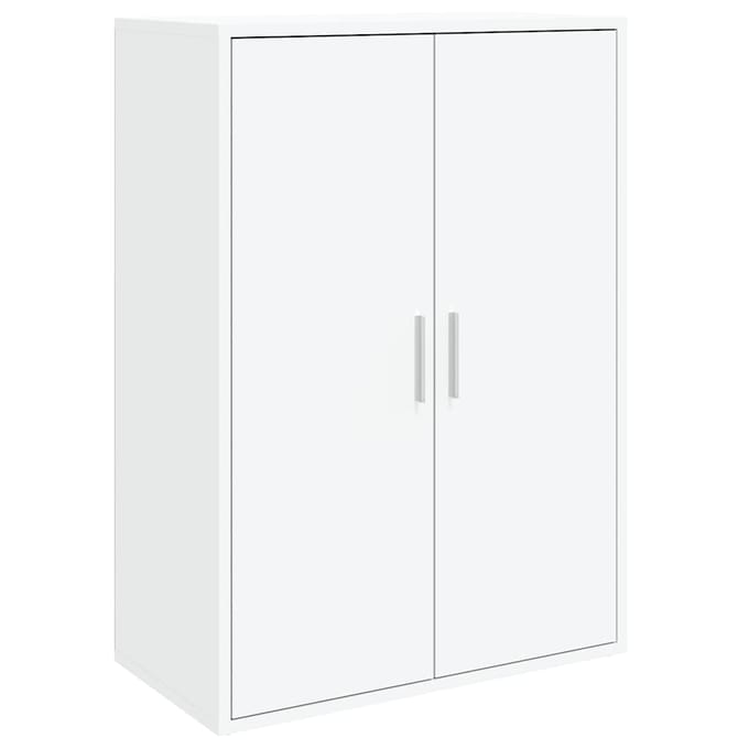 vidaXL - Dressoir - 60x31x84 - cm - bewerkt - hout - wit