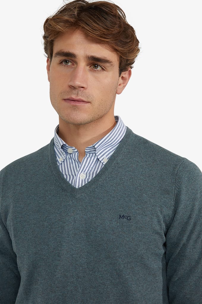 McGregor V-neck Sweater Winter Sage Taglia: M | Maglioni a maglia Outlet | Uomo | Verde